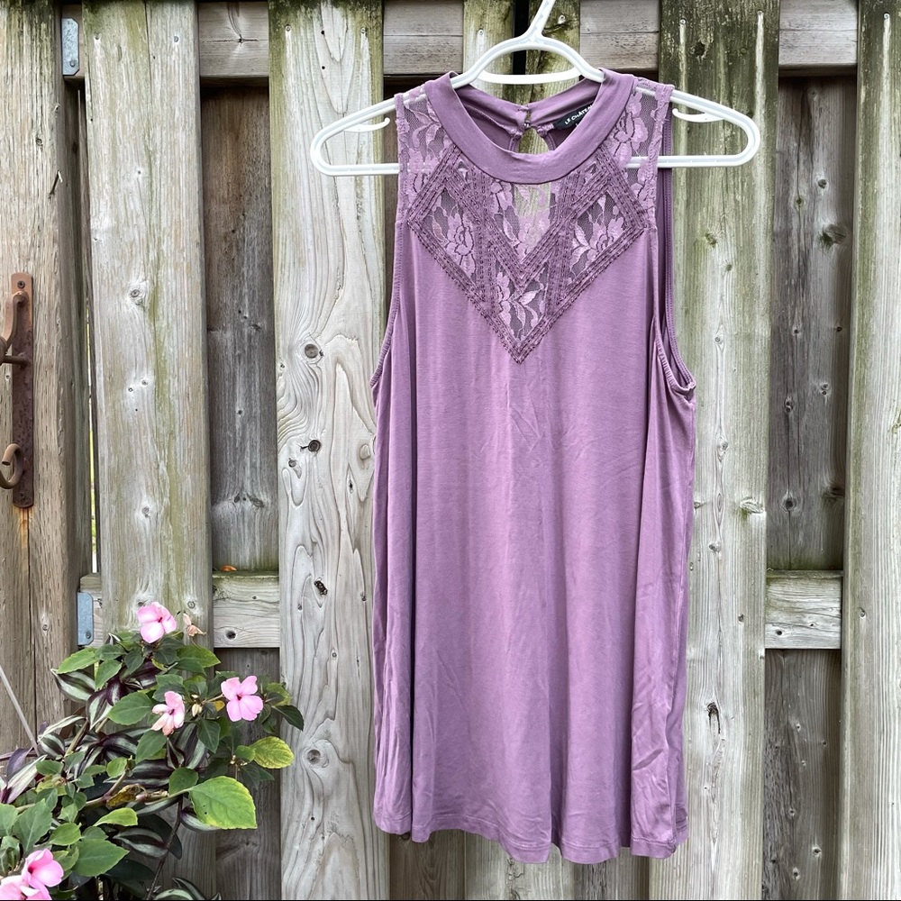 Lace Detail Tunic Top